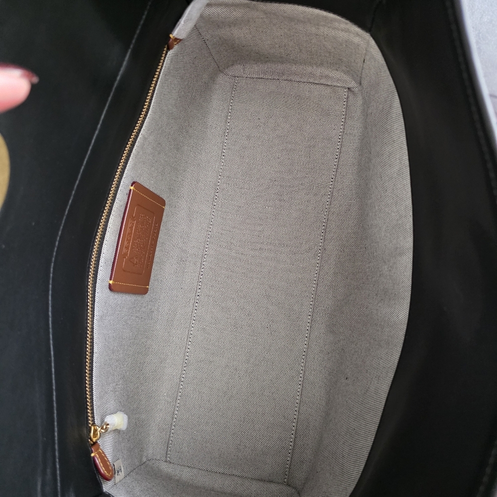 Coach CDZ12 Turnlock Haversack Black Leather Brass Shoulder Bag NWT - Picture 13 of 16